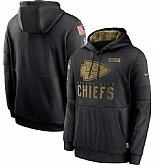 Men's Kansas City Chiefs Nike Black 2020 Salute to Service Sideline Performance Pullover Hoodie,baseball caps,new era cap wholesale,wholesale hats